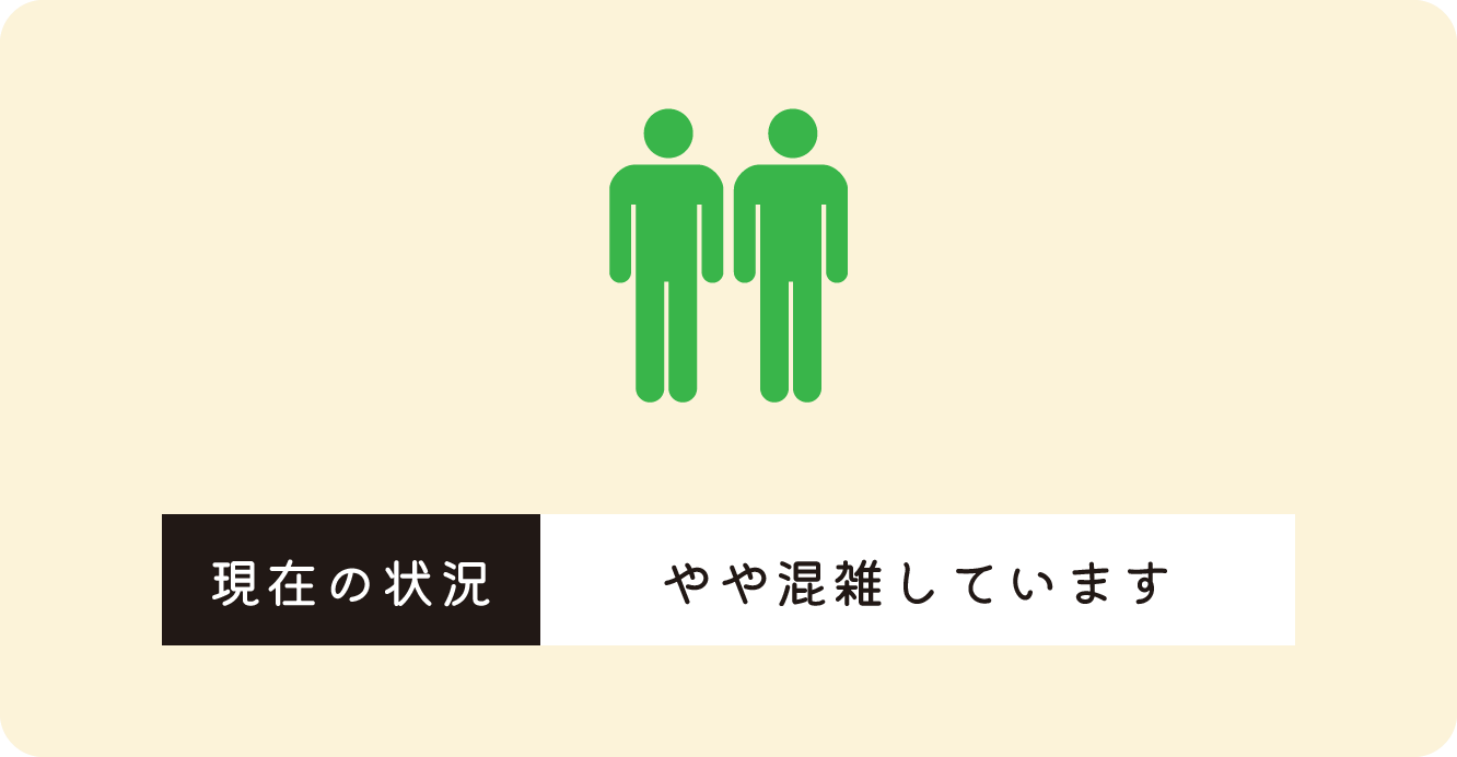 やや混雑しています